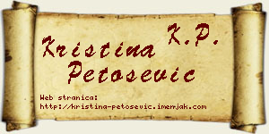 Kristina Petošević vizit kartica